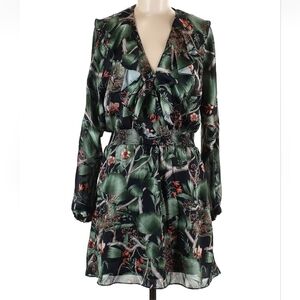 Johanna Ortiz x H&M Mini Tropical Dress. Color: Green, Black and Red.Sizes M, XL